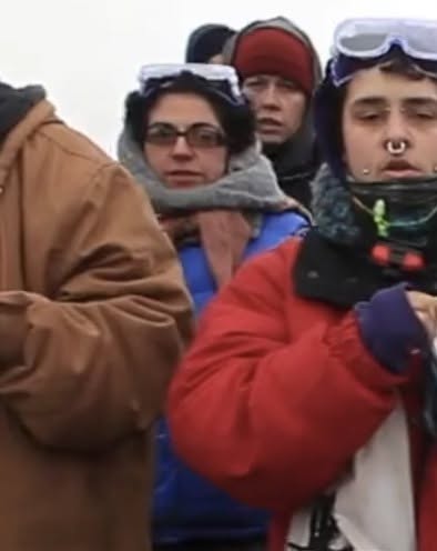 Water protectors at the Standing Rock resistance, 2016–2017